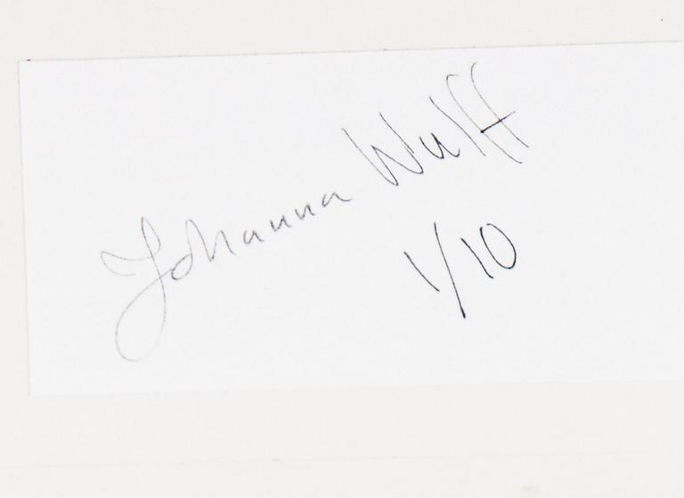 Johanna Wulff, photograph, signed and numbered 1/10 verso.