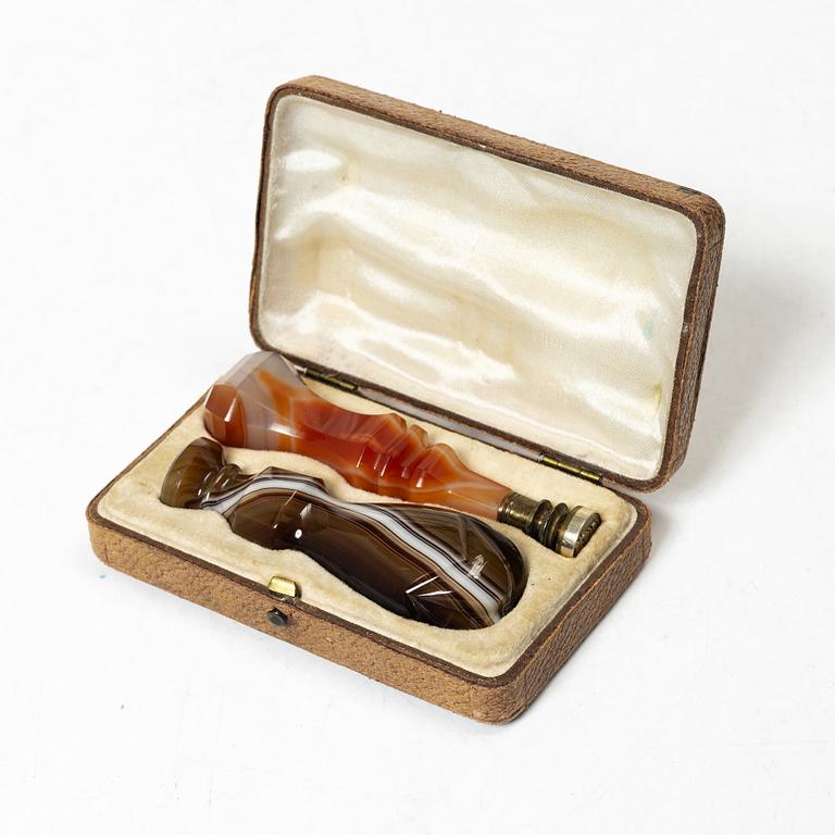 Two agate seals, Sweden, late 19th century.