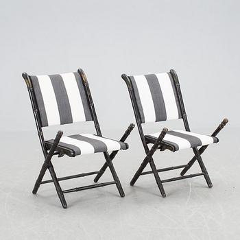 FÄLLSTOLAR, ett par, empire, 1800-talets första hälft.