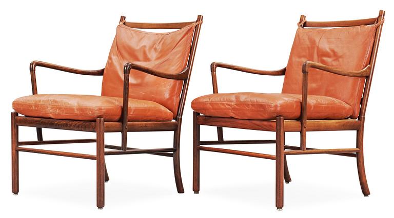A pair of Ole Wanscher 'Colonial Chair, PJ 149', Poul Jeppesen, Denmark.