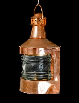 SKEPPSLANTERNA, koppar, 1900-tal.