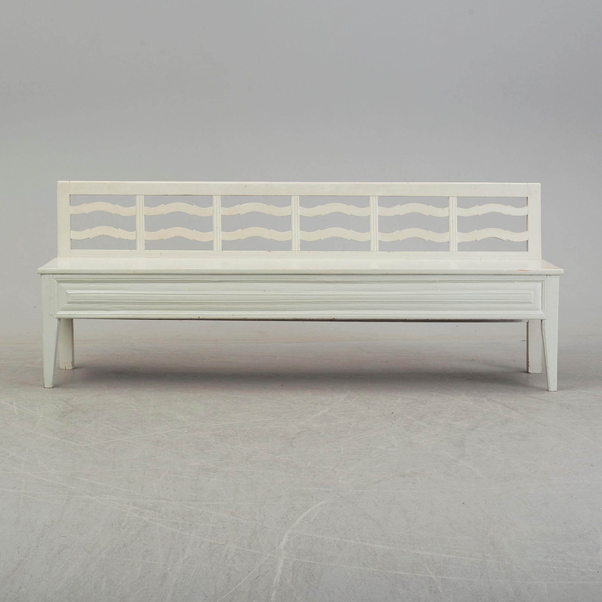 A painted pine sofa, 19th Century.