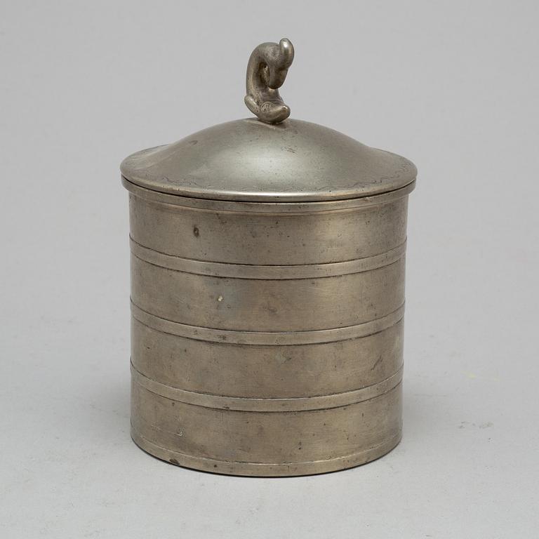 A lidded pewter box by Firma Svenskt Tenn, 1929.