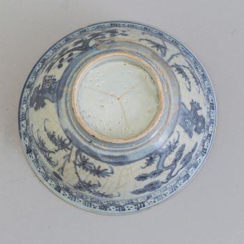 A Chinese ceramic bowl, Ming dynasty (1368-1644).