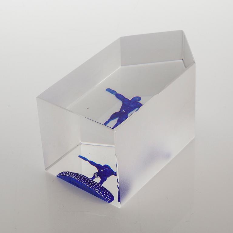 a glass object, not signed.