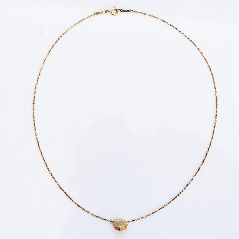 Tiffany & Co, Elsa Peretti, halsband, "2.00 ct Faceted pendant", 18K guld.