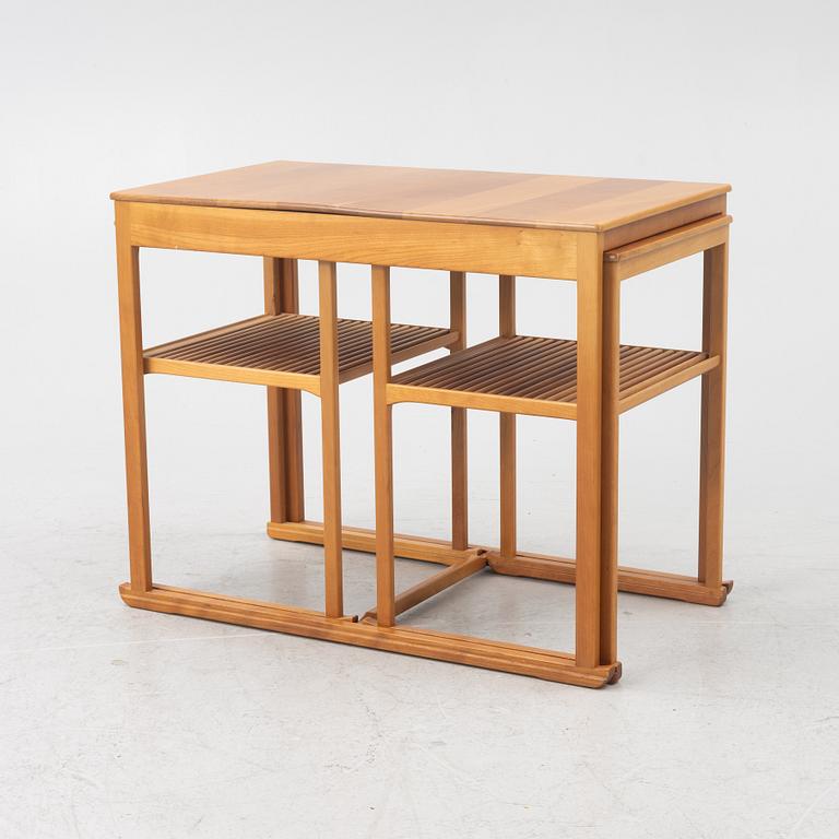 Carl Malmsten, satsbord, 3 delar, "Släden", Åfors Möbelfabriks AB.