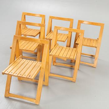 Aldo Jacober, 6 folding chairs for Bazzani, Italy 1970s.