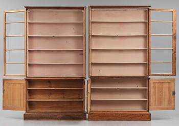 A pair of late Gustavian book cabinets, late 18th century.