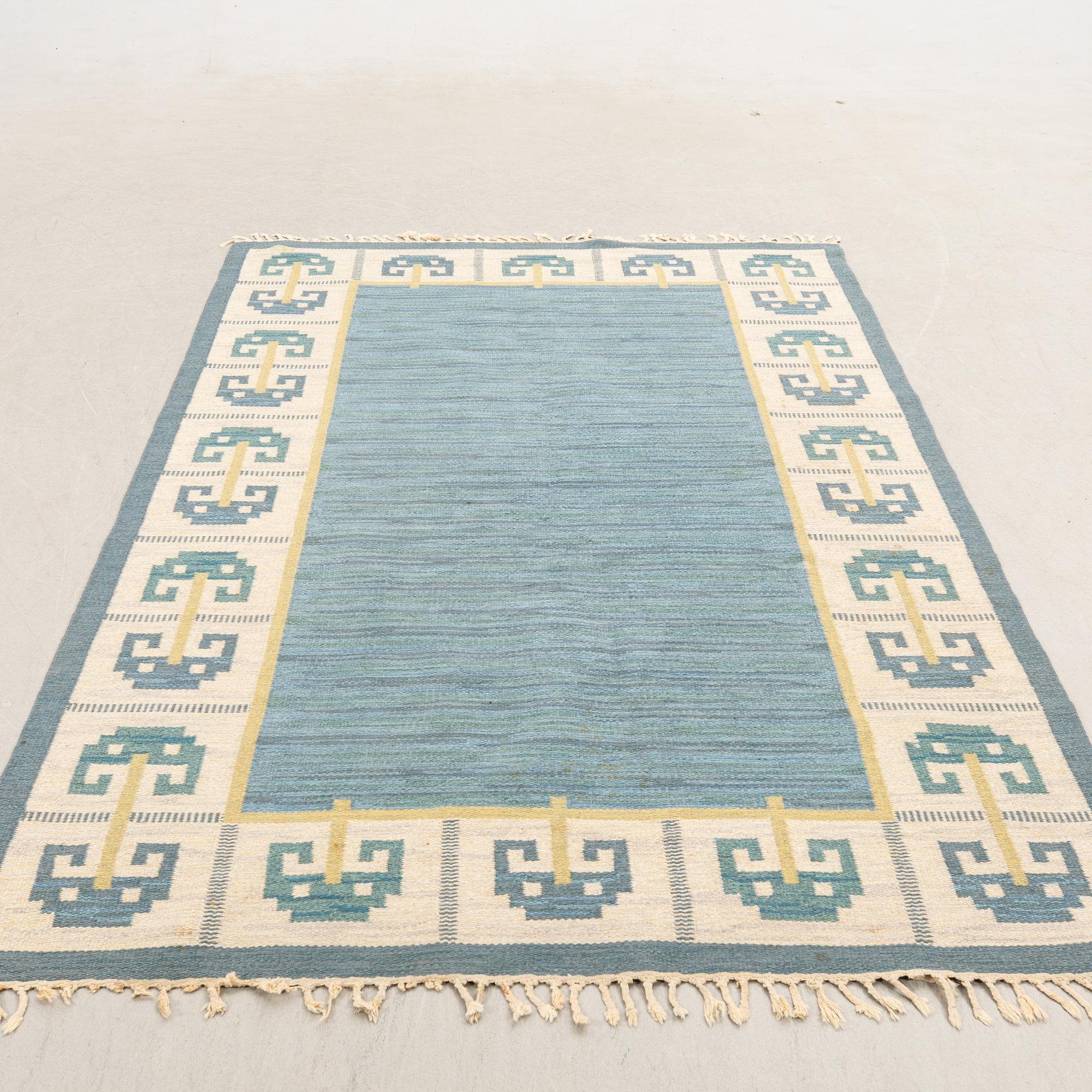 Anna-Greta Sjöqvist, rug, flat weave, signed AGS approximately 255x167 cm.