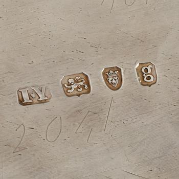 SOCKERSKRIN, silver, år 1822, London, vikt 364 gram.