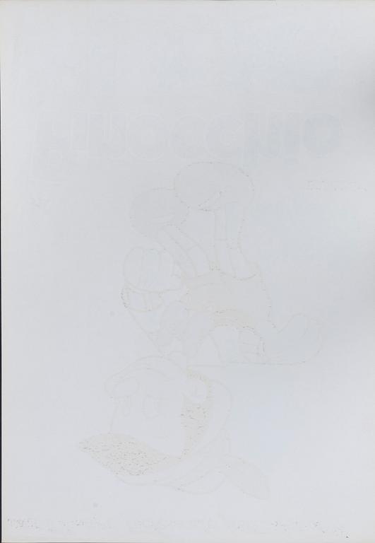 Walter Bjorne, a vintage movie poster, 'Pinocchio'.