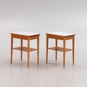 A pair of bedside tables, mid 20th Century.