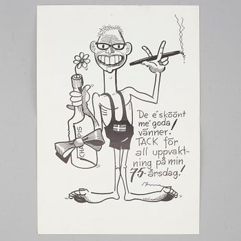 Swedish olympic champion swimmer Arne Borgs victory trophy and medals.