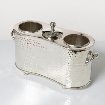 Wine cooler, silver plate, period.