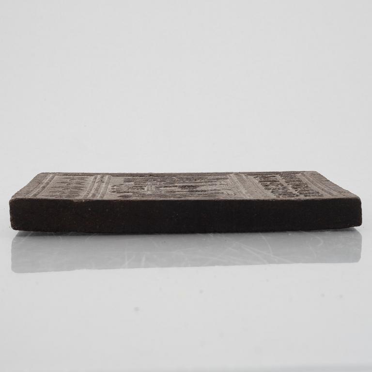 A Chinese hubei tea brick currency, probably around 1900.