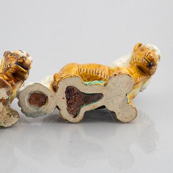 Gunnar Nylund, a pair of stoneware figurines, Rörstrand, Sweden, mid 20th century.