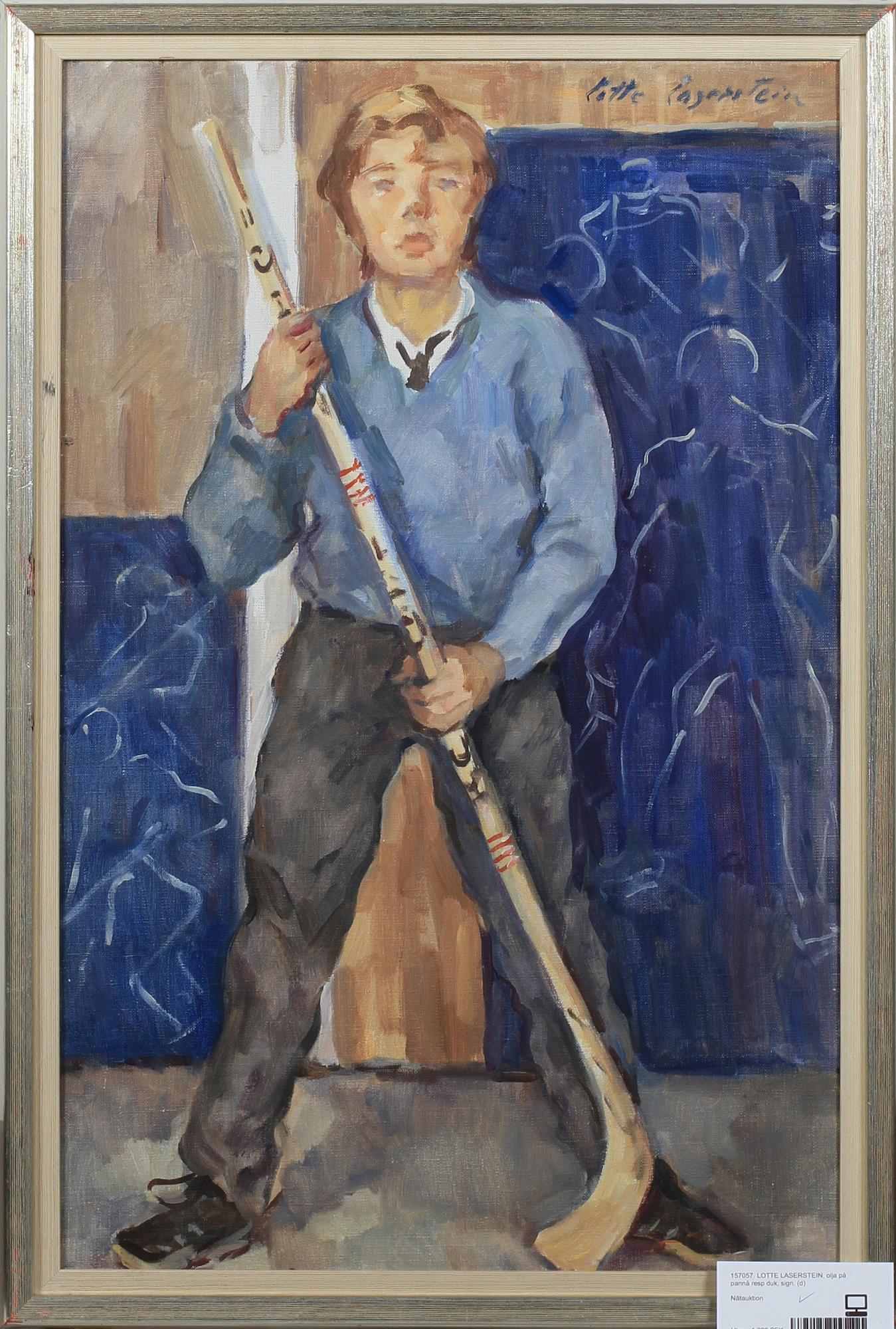 LOTTE LASERSTEIN, olja på pannå resp duk, 2 st, sign.