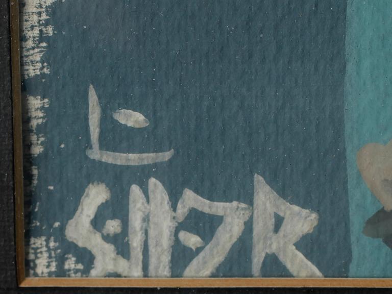 AKOS SOLLAR, 2 st, gouacher, signerade.