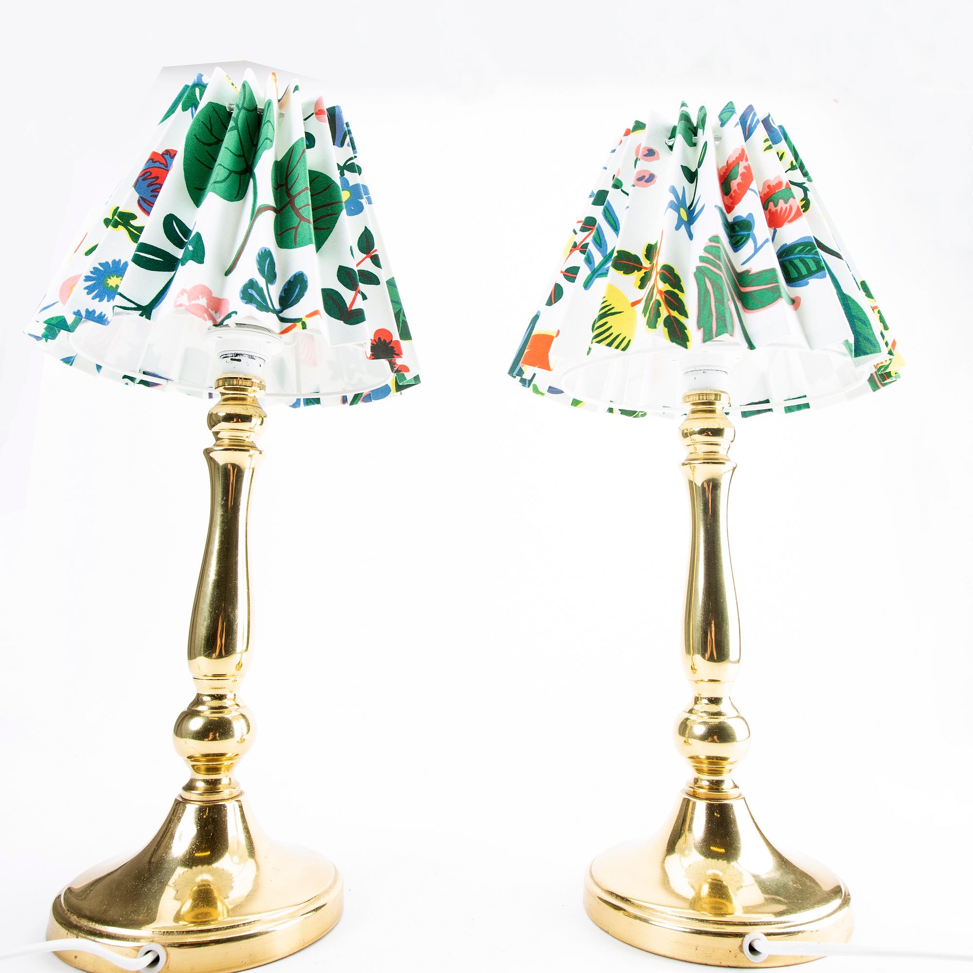 A pair of table lamps Ivars armature ab Bredaryd model 1233 1960s/70s.