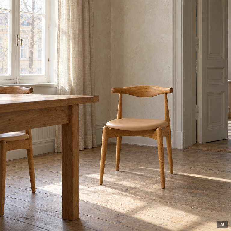 Hans J. Wegner, four chairs, CH20, Carl Hansen & Søn, Denmark.