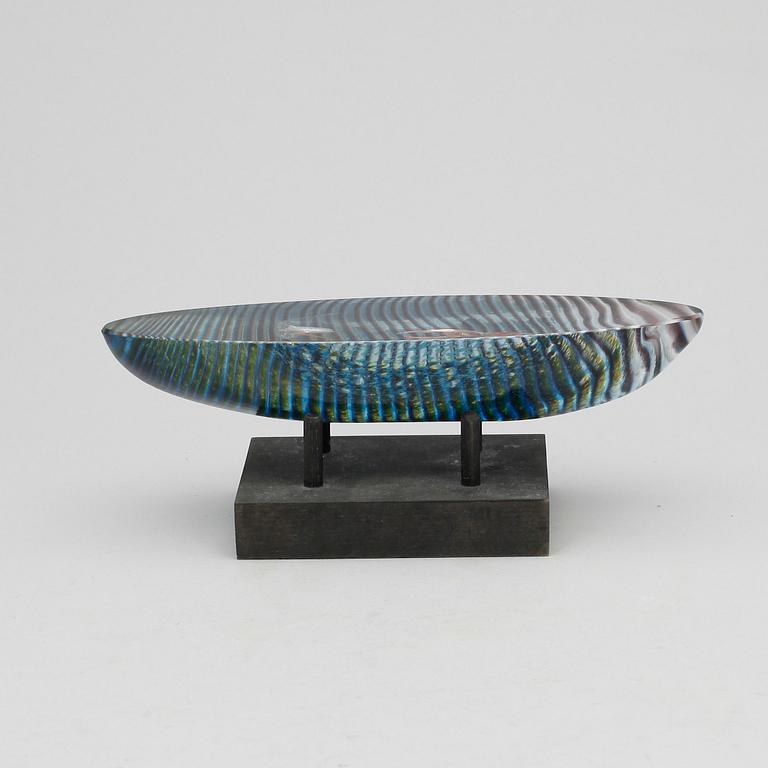 SKULPTUR, glas, Bertil Vallien, Kosta Boda, signerad.