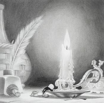 Tommy Sveningsson, drawing pencil signed verso.