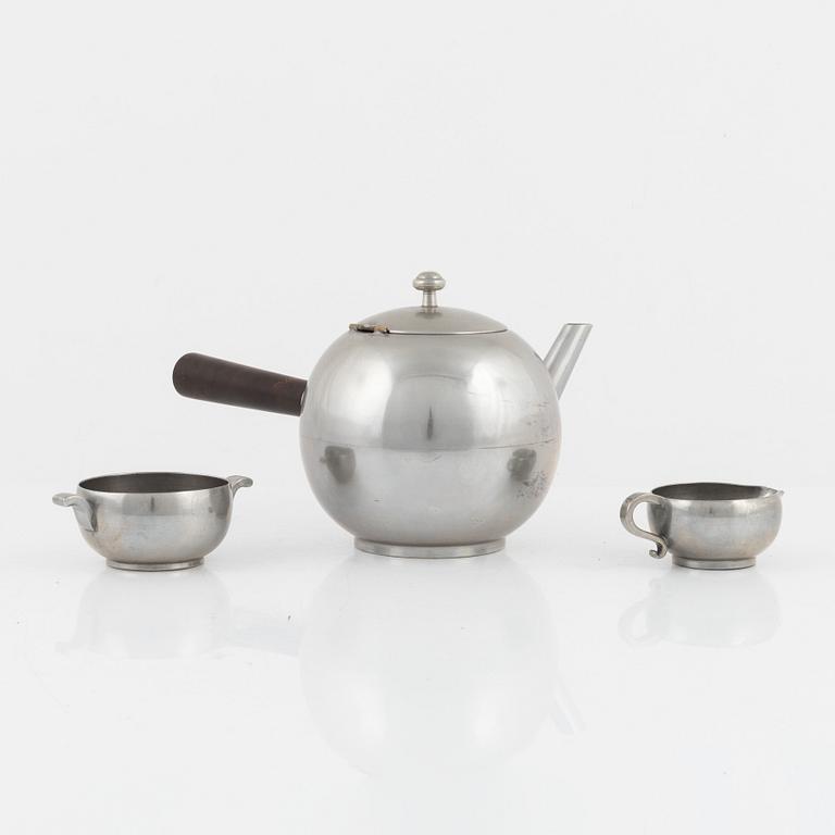 Sylvia Stave or Nils Fougstedt, a three-piece coffee service, C.G. Hallberg, Sweden, 1941.