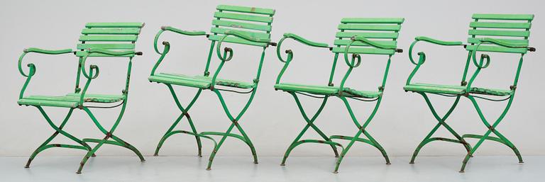 TRÄDGÅRDSMÖBLER, 5 delar, 1900-talets början.