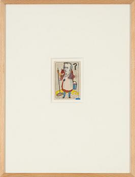 CO Hultén, mixed media and collage on paper, signed and dated -46.