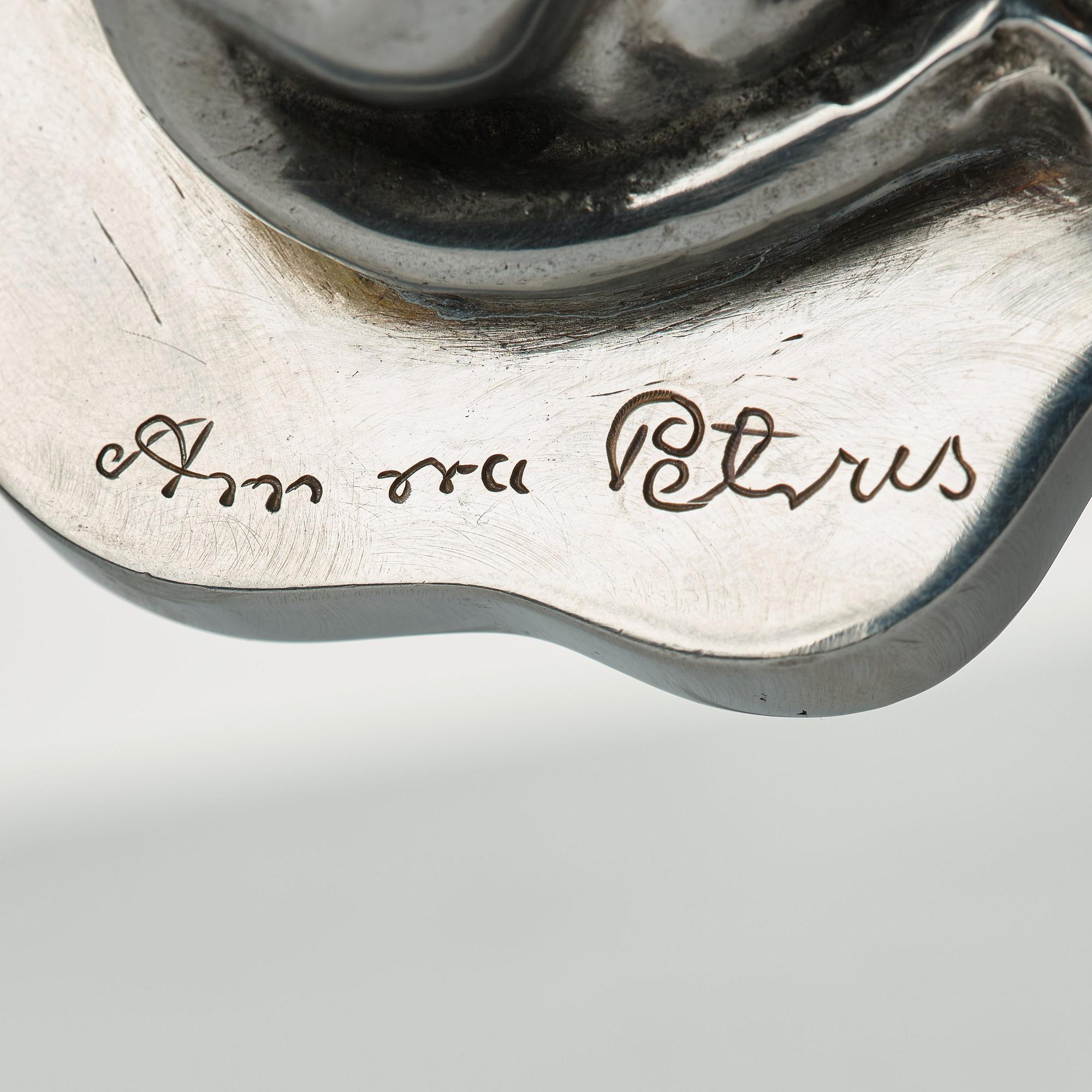 Anna Petrus, a polished pewter inkstand, Herman Bergman, Stockholm 1932.