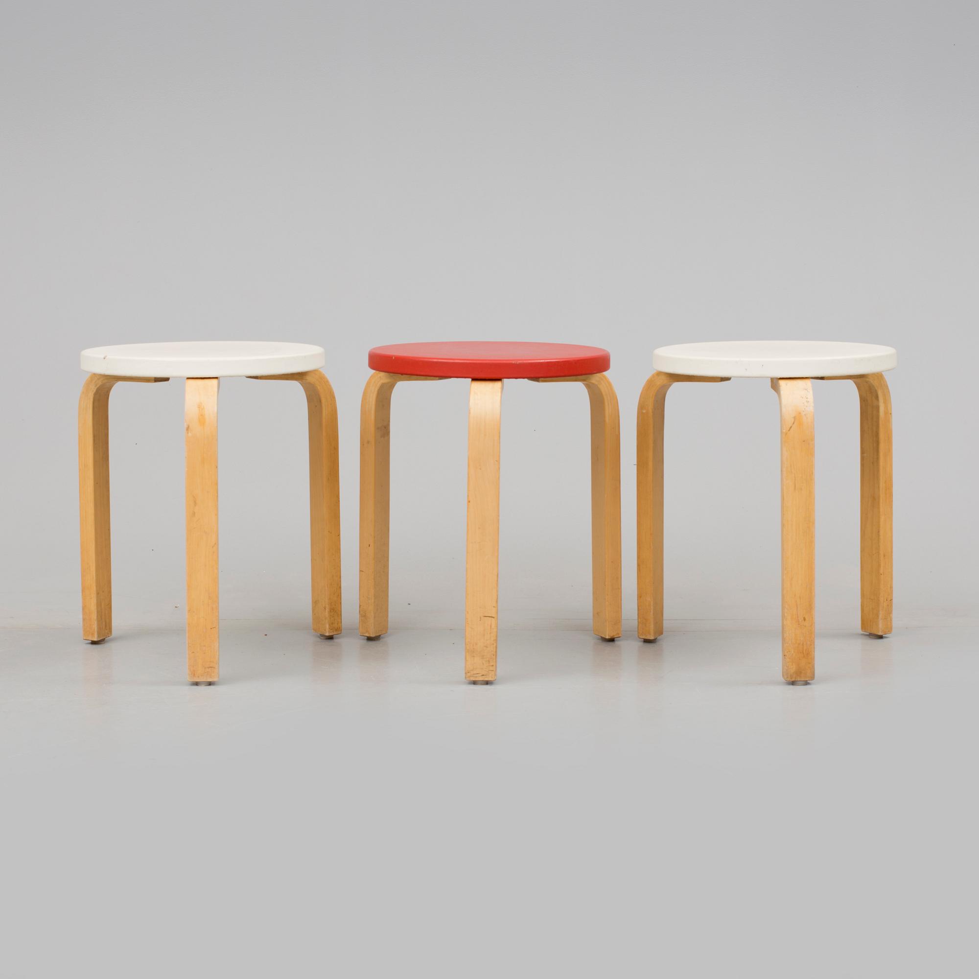 PALLAR, 3 st, "modell 60" Alvar Aalto.