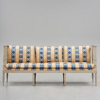 A late gustavian sofa, Stockholm, late 18th century.