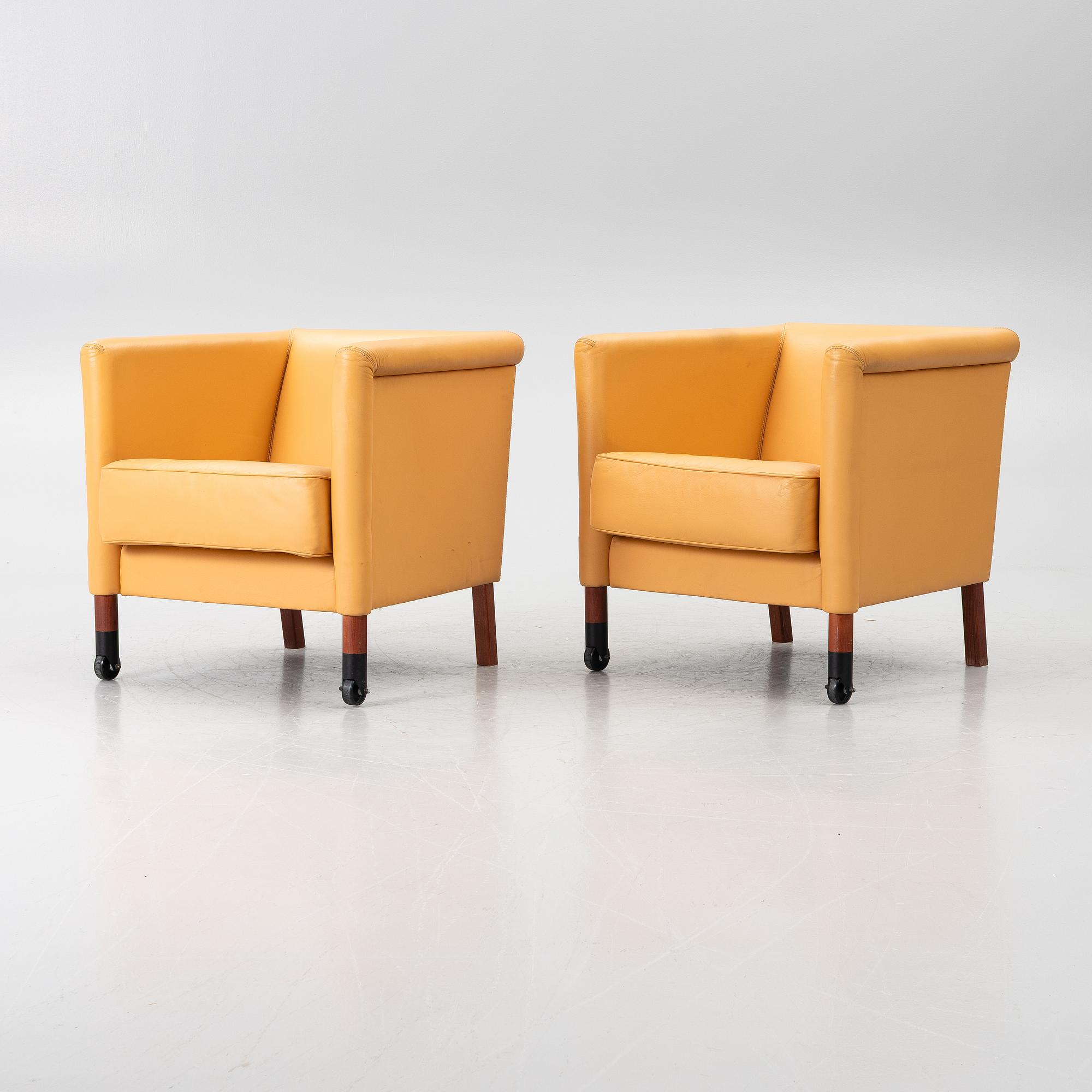 Armchairs, a pair, JOC, late 20th century.