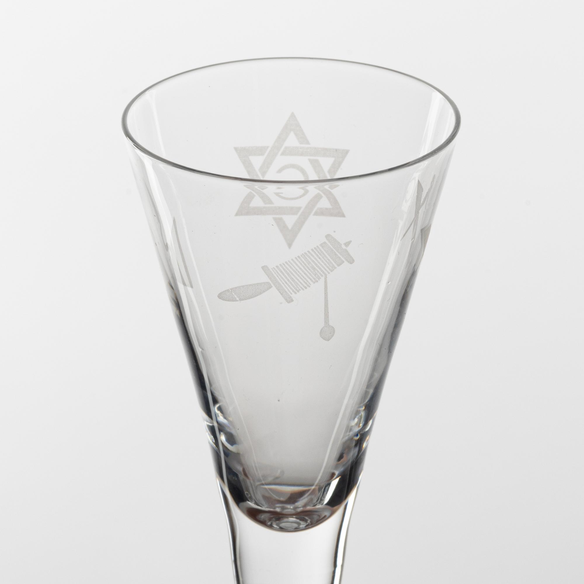Snapsglas, 6 st, 1900-tal.