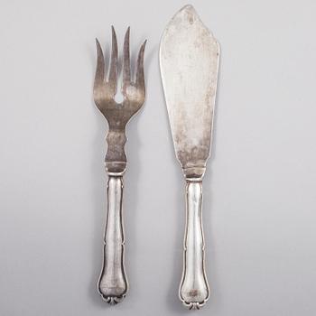 SERVERINGSBESTICK, silver, Tavastehus 1954, Kultakeskus, vikt 118 g.