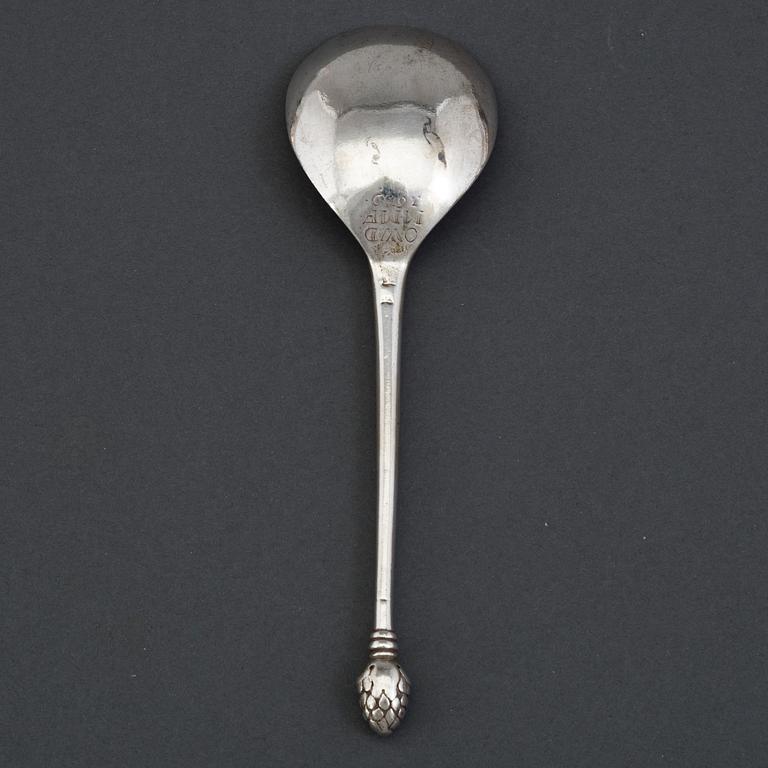 A Norweigian 17th century silver spoon, possibly, unidentified marks.
