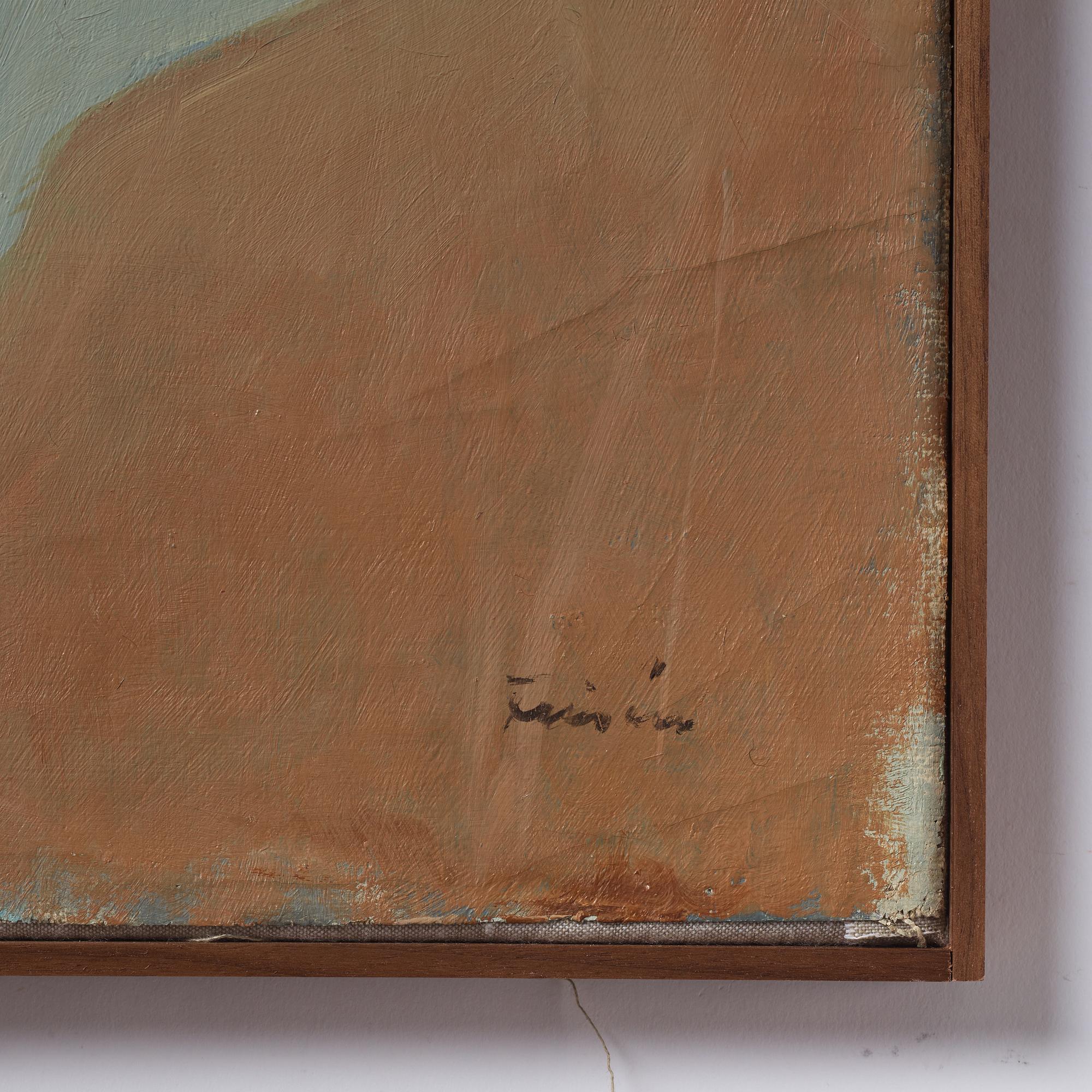 Vera Frisén, oil on relined canvas, signed.