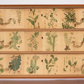 Josef Frank, a "Flora" chest of drawers, Firma Svenskt Tenn, Sweden ca. 1940.