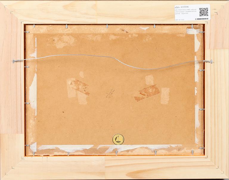 HELMER OSSLUND, olja på smörpapper uppklistrad på pannå,  signerad.