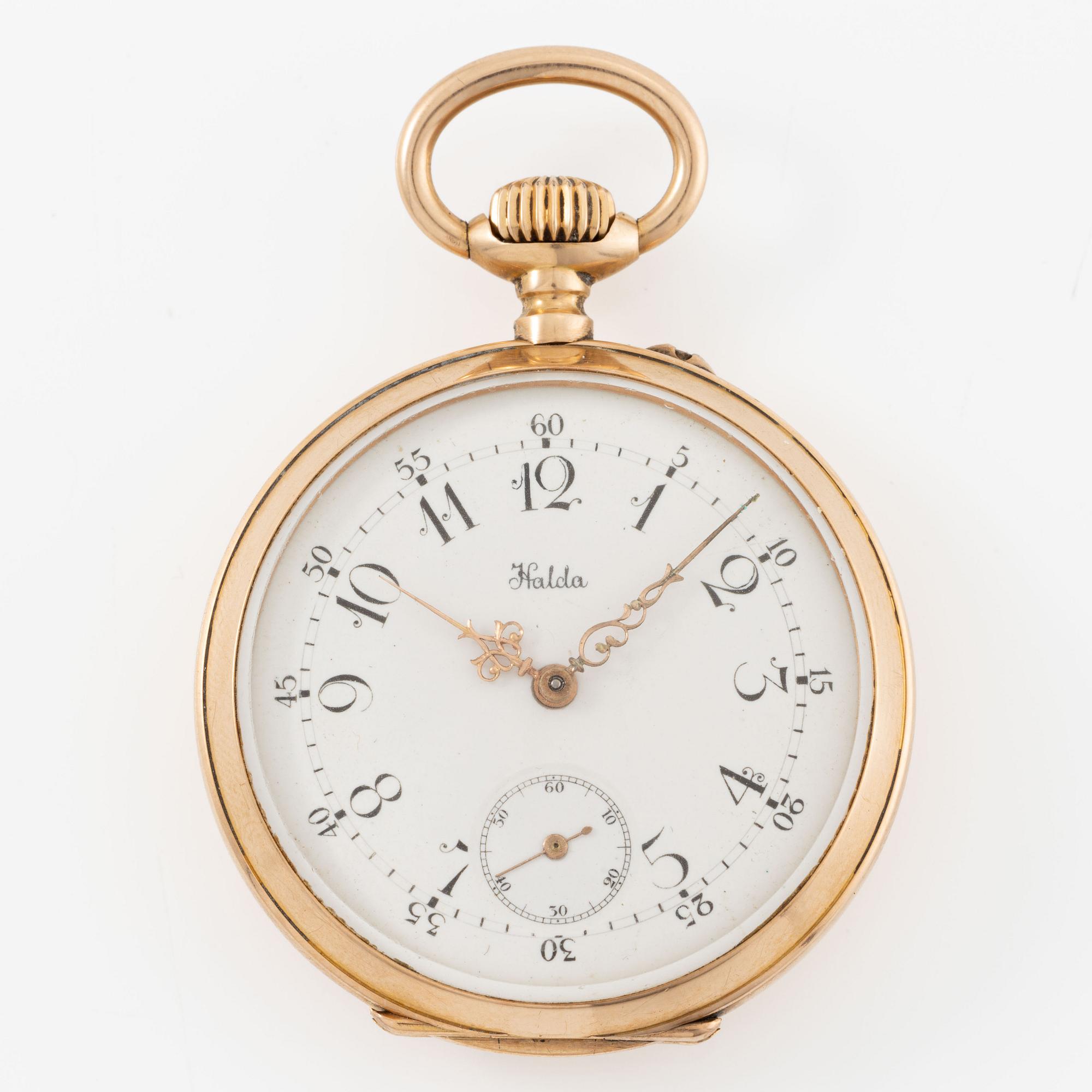 Halda, pocket watch, 40 mm.