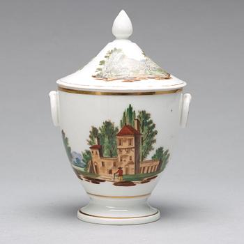 KAFFE och TESERVIS, 18 delar, porslin. Frankrike, Empire, tidigt 1800-tal.