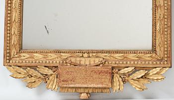 Spegel, tillskriven Pehr Ljung (1743-1819), bildhuggare i Stockholm, Gustaviansk.