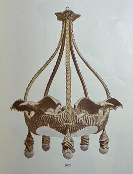 Arvid Böhlmarks Lampfabrik, monumental takkrona, modell "5026", Stockholm, Jugend, 1910-tal.