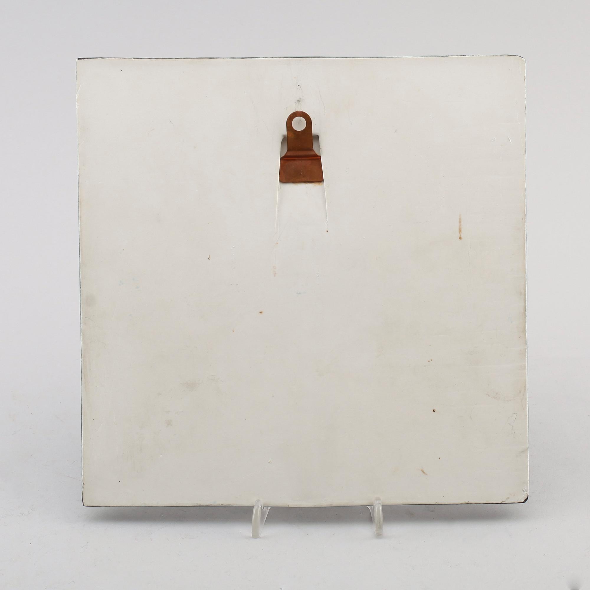 VÄGGPLATTA, stengods, Lisa Larson, Gustavsberg.