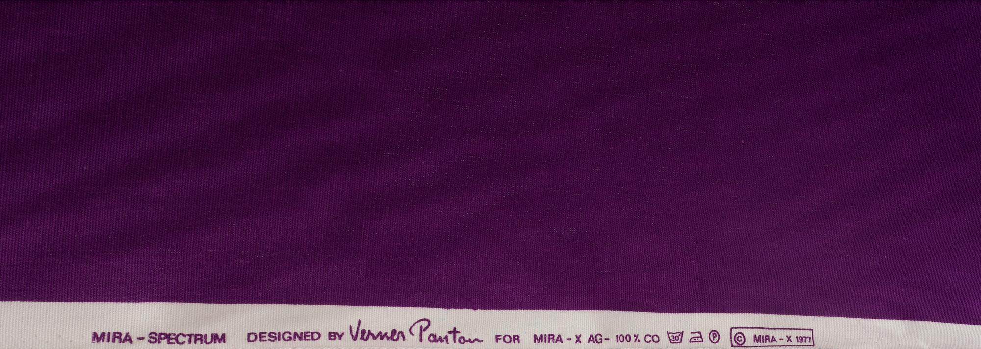 TEXTIL, bomull, Verner Panton för Mira-X. 1970-tal.