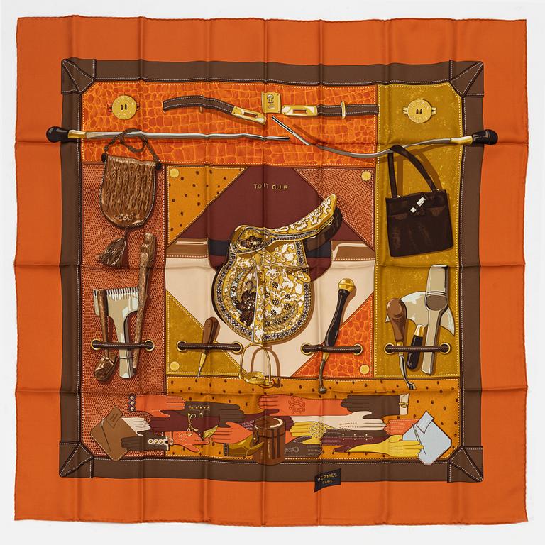 Hermès, scarf, "Tout cuir".