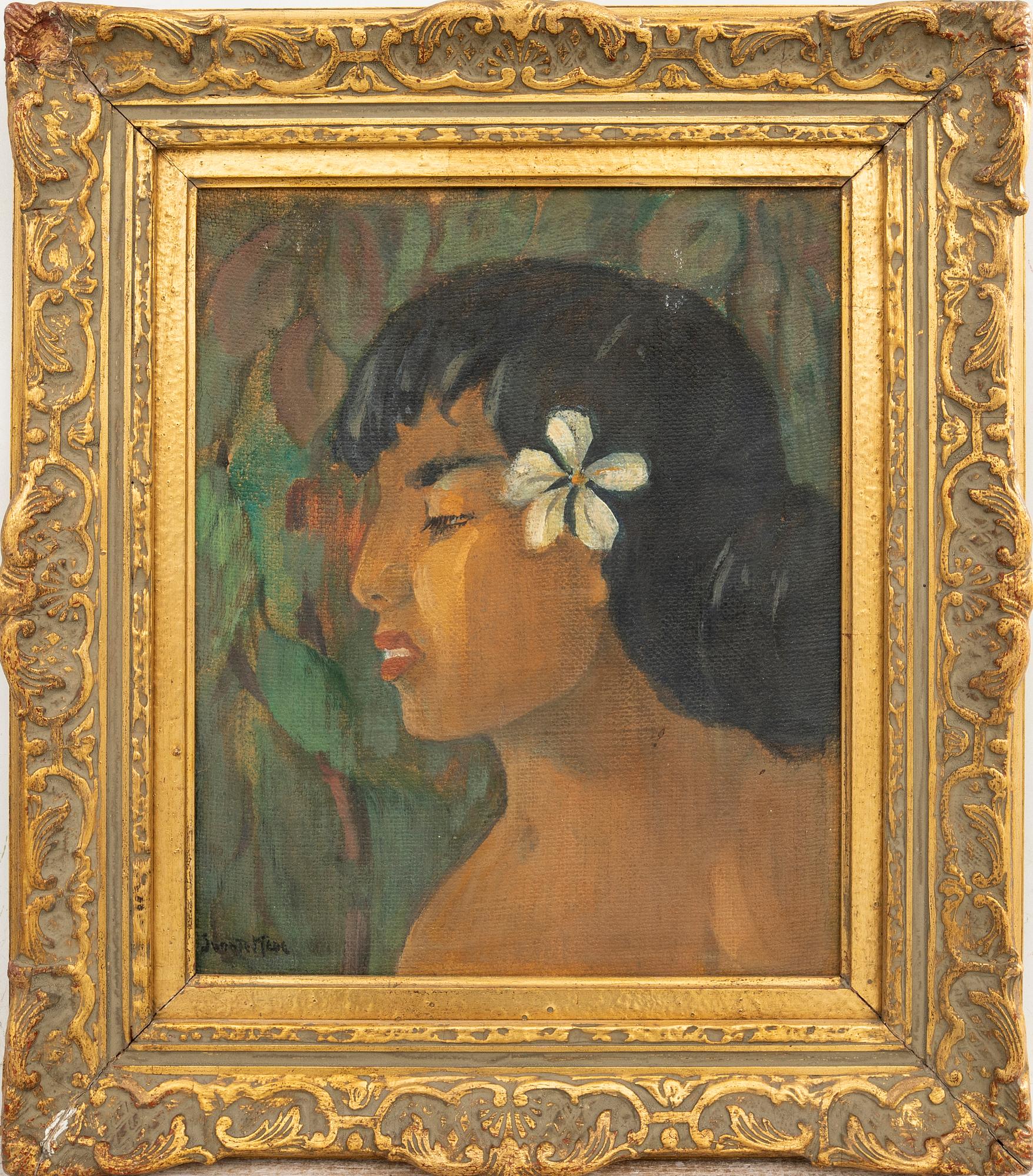 Svante Kede, Young Woman with a Flower in Her Hair.