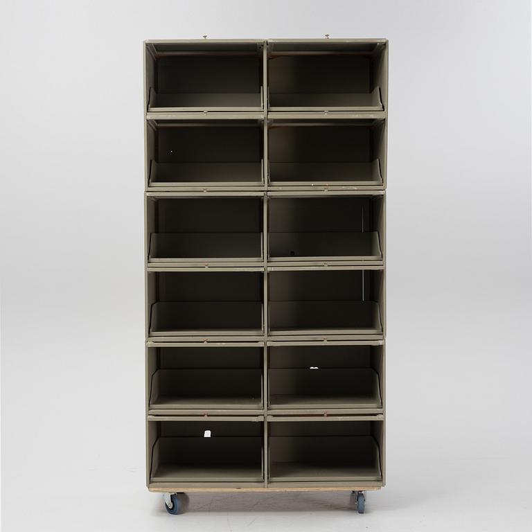 Arkivskåp / butikshylla, 1900-talets mitt.