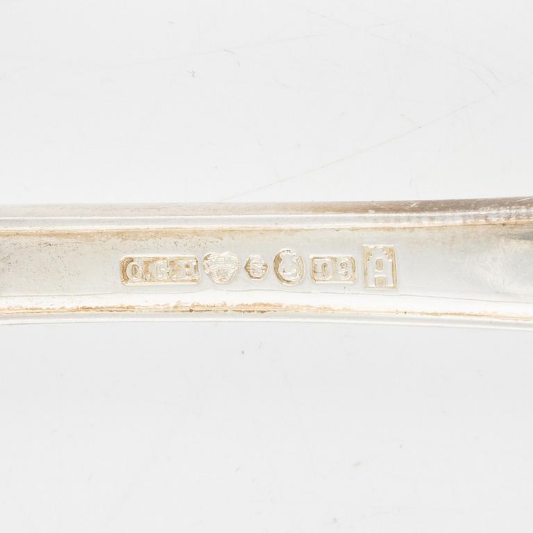 An 87-piece silver cutlery, model 'Prins Albert', CG Hallberg, mid 20th century.